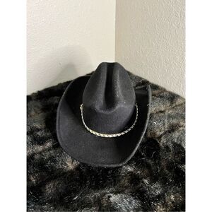 Summit Black Wool Felt 7x Cowboy Hat Size 6 3/4